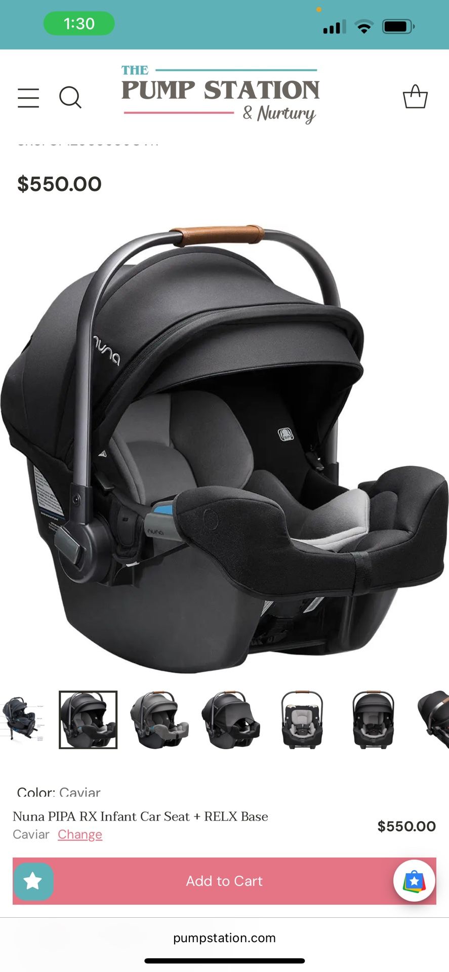 Nuna Pipa RX Infant Carseat & Base 