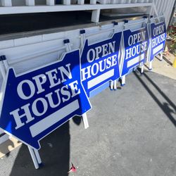 4 Open House Signs 