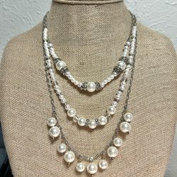 White House Black Market Statement Pearl Necklace
