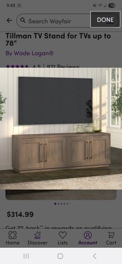 Tillman TV Stand for TVs up to 78"