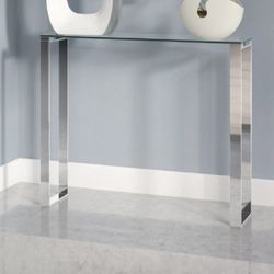 Glass Modern Console Table For Sale 