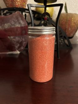 Jar of Orange Sand Decorative Filler