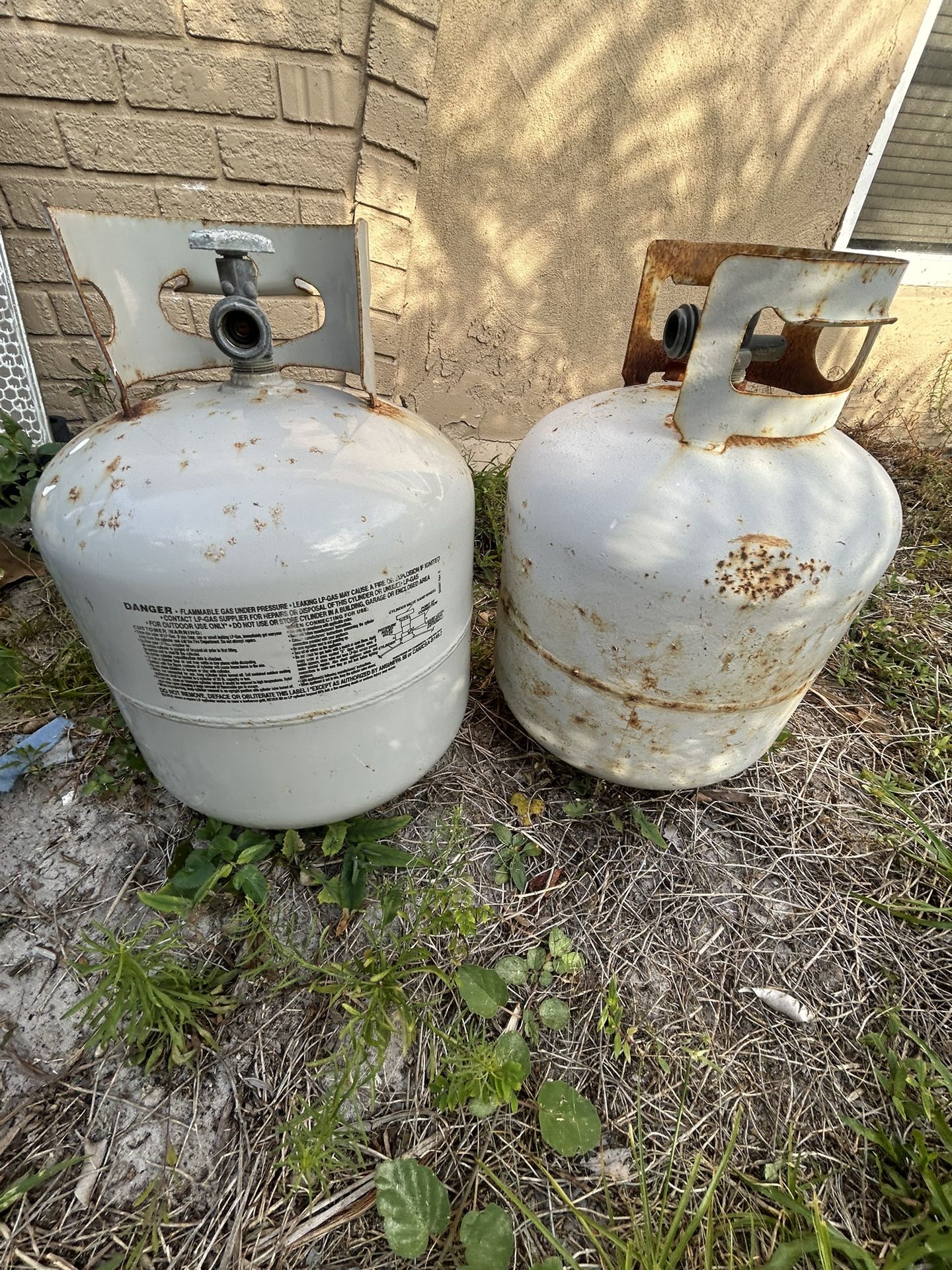Two full propane tanks
