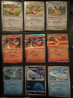 9 eeveelution pokemon cards