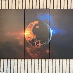 3-Piece Canvas Print - Space Themed