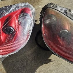 C6 Corvette Headlights Red New Lense Covers