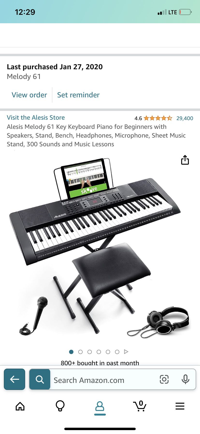 Alesis Melody 61 Key Keyboard Piano for Beginners with Speakers, Stand,  Bench, Headphones, Microphone, Sheet Music Stand, 300 Sounds and Music  Lessons for Sale in Miami, FL - OfferUp