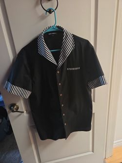 Lively Ghosts Black Button-Up