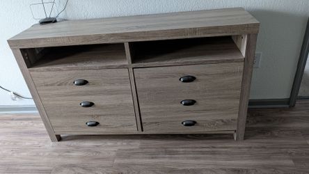 Tan heavy tv stand