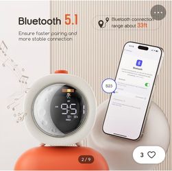 4-in-1 Digital Alarm Clock Night Light Timer Bluetooth Speaker S23