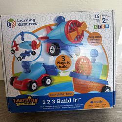 Learning Resources 1-2-3 Built It! Race Car, Airplane, Boat Toy