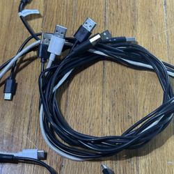 15x USB-C Charging Cables – USB-A to USB-C – Mixed Lengths Lot