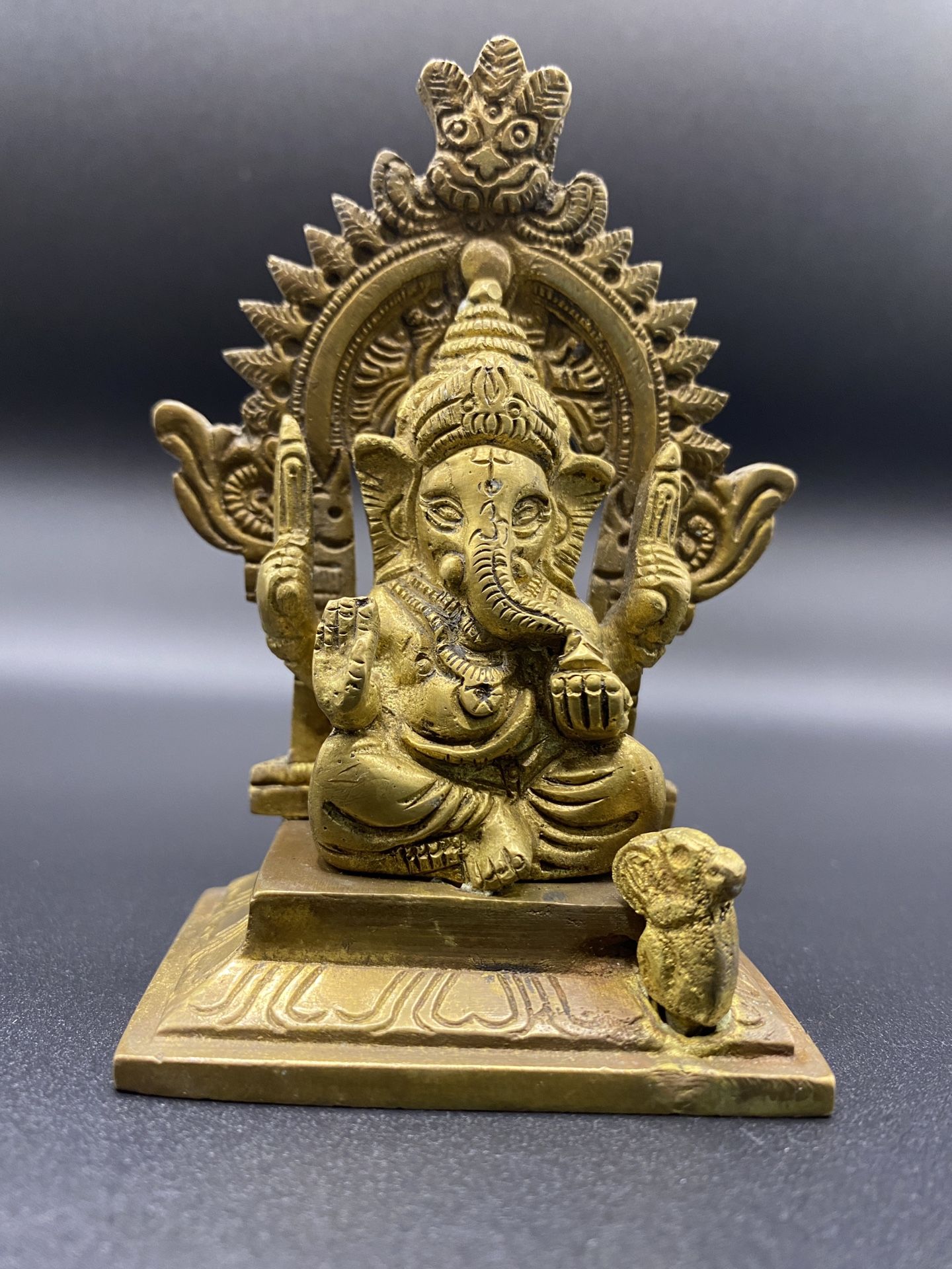 4” Brass Ganesh Arch Hindu Indian