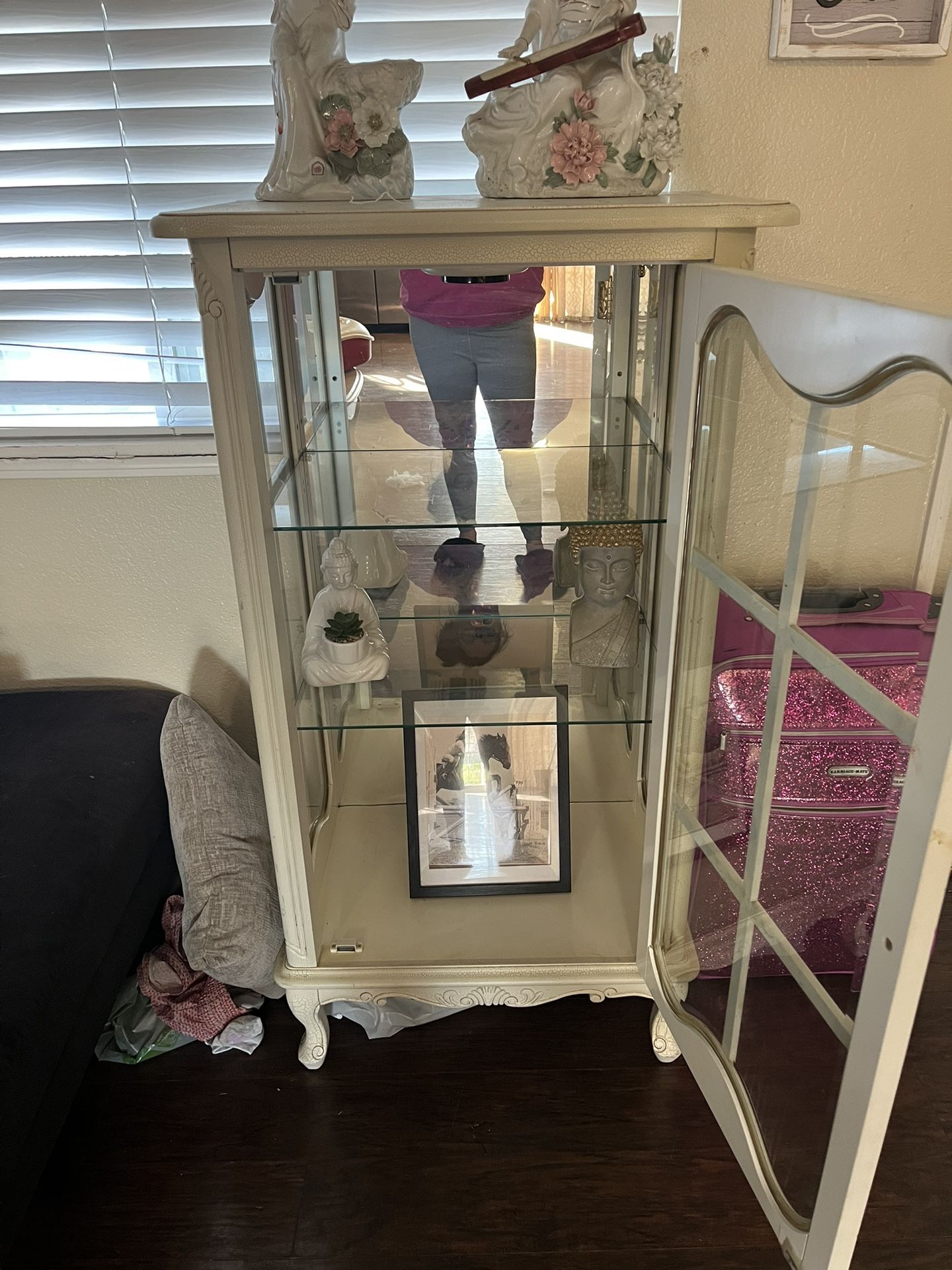 Antique Light Up Shelf