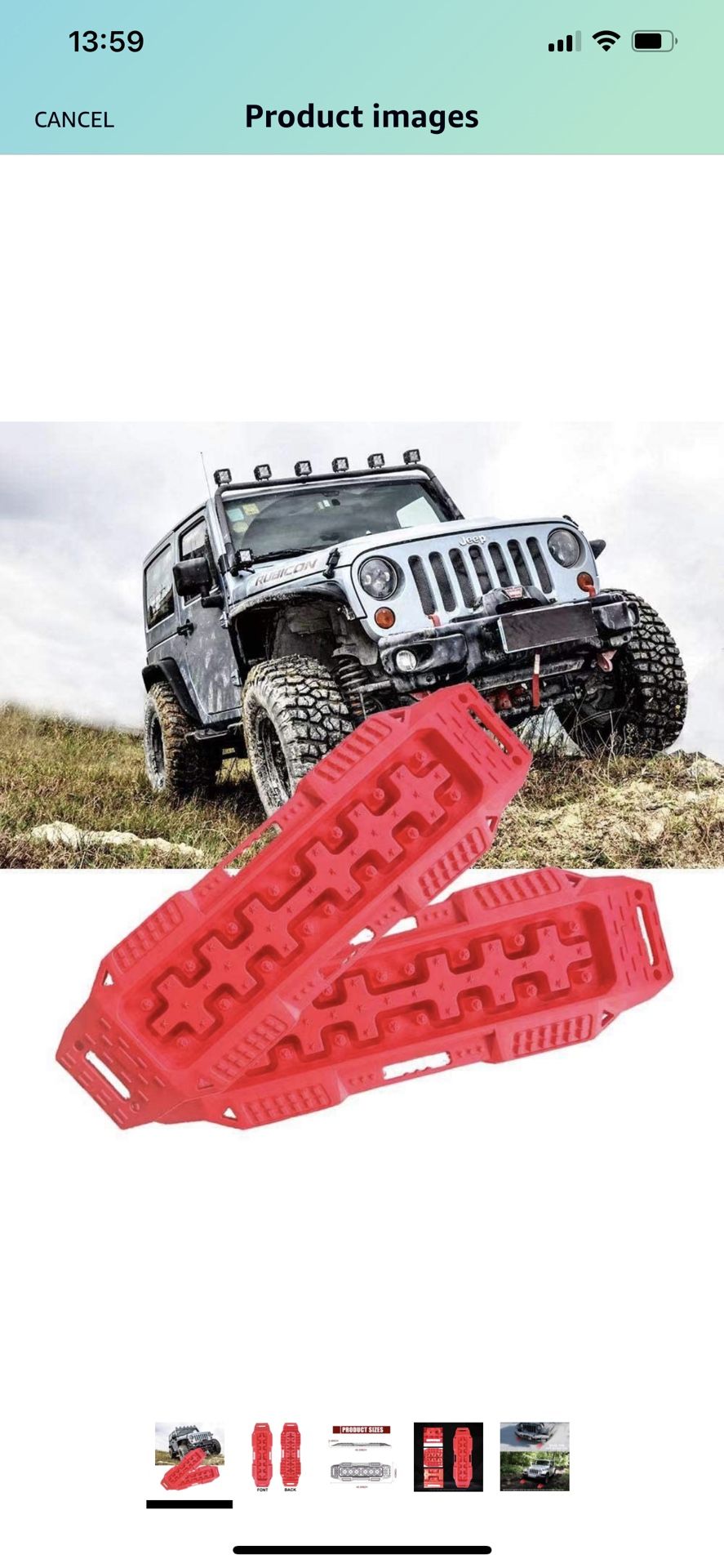 FLARESTAR Recovery Track,Recovery Mat, Recovery Traction Mats for Off-Road Mud, Sand, Snow Vehicle Extraction (Set of 2), Red