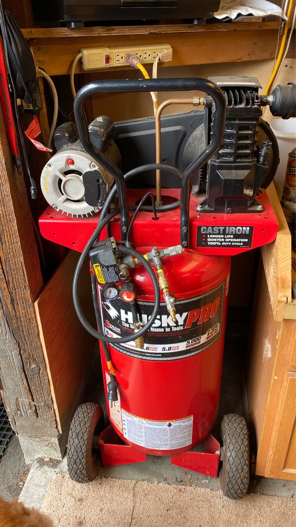 Air compressor Husky 5 HP, 26 Gallon for Sale in Edgewood, WA OfferUp