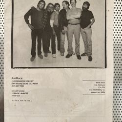 Grateful Dead ArtRock Art Show San Francisco Program Handbill Vintage 91-92