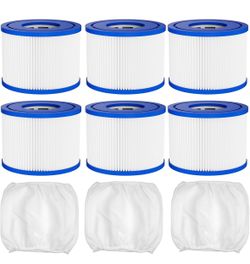Type VI Hot Tub Spa Filter, 6 Cartridges and 3 Sleeves,4.07 ×3.15