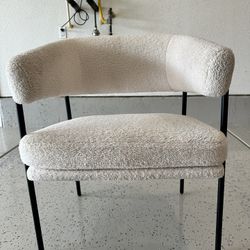 Cream Boucle Dining/Accent Chairs Set of 4