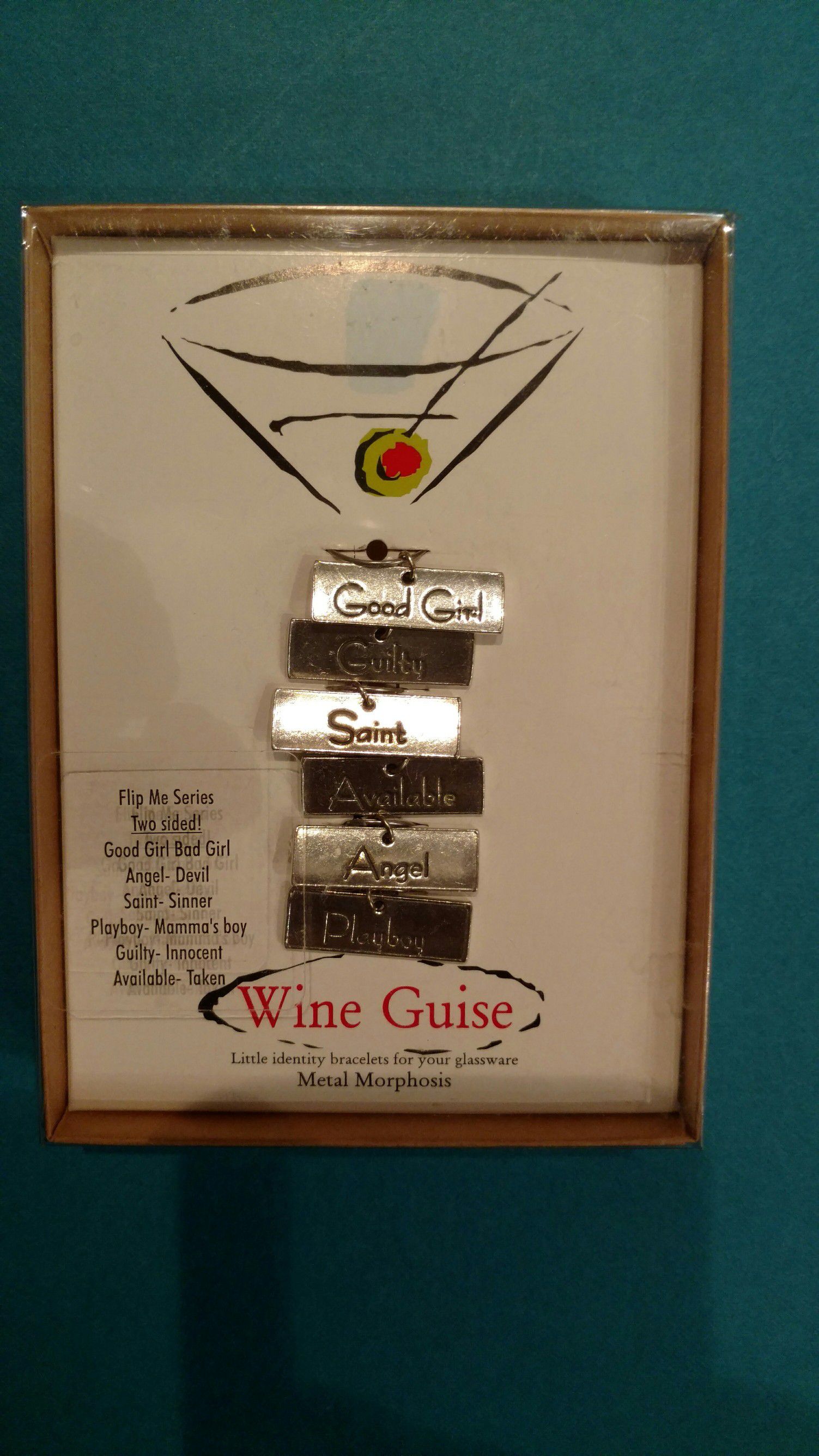 NEW Wine Guise Glass Identification Bracelets fornglasses