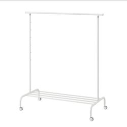White clothes rack