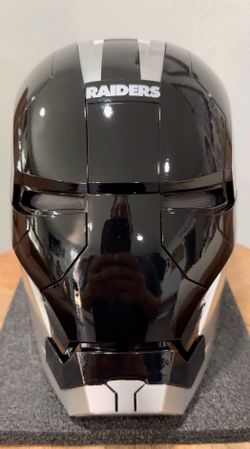 Las Vegas Raiders team inspired Iron Man helmet