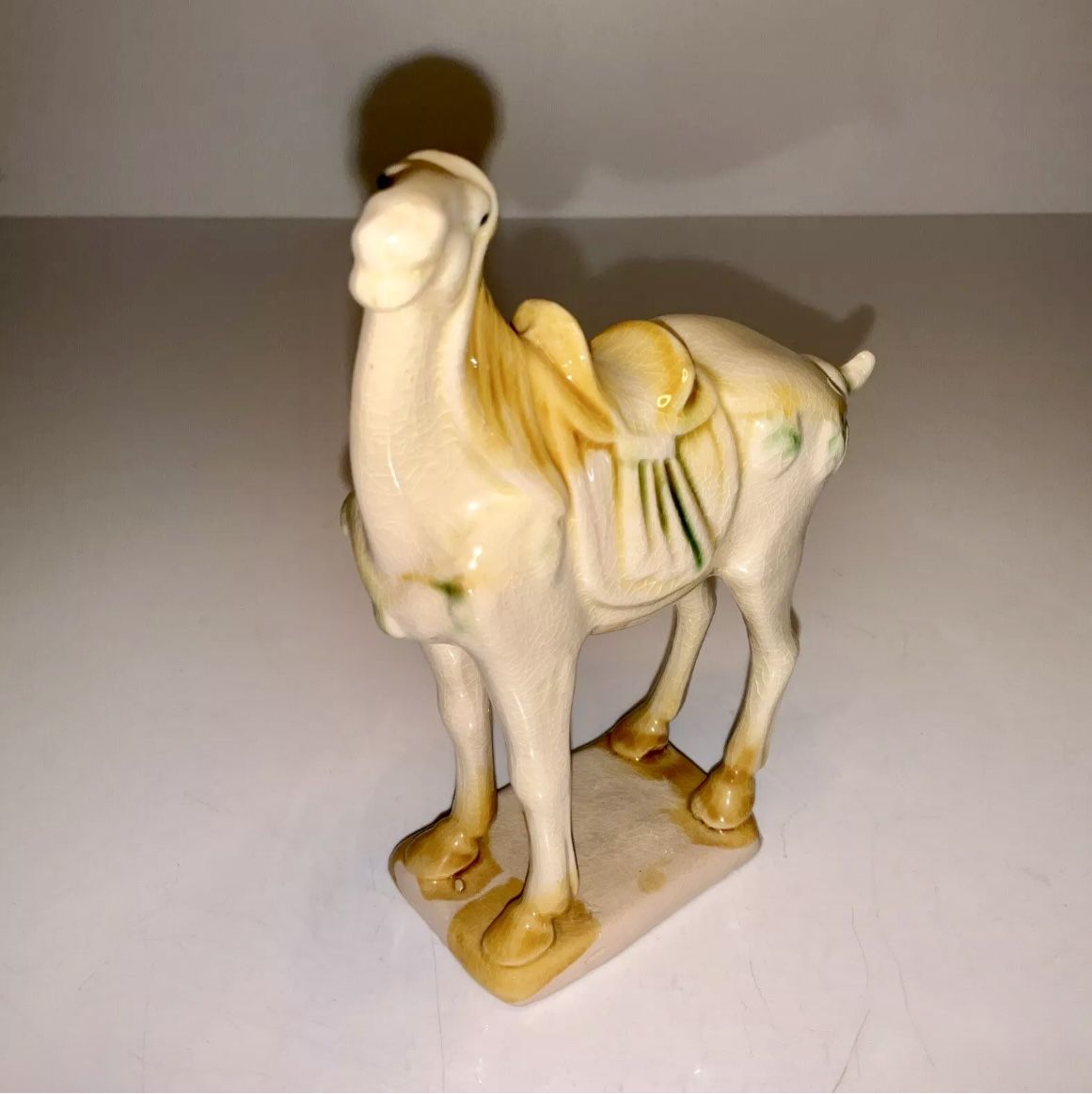 Vintage Ceramic Horse Figurine Chinese Tang Dynasty Style