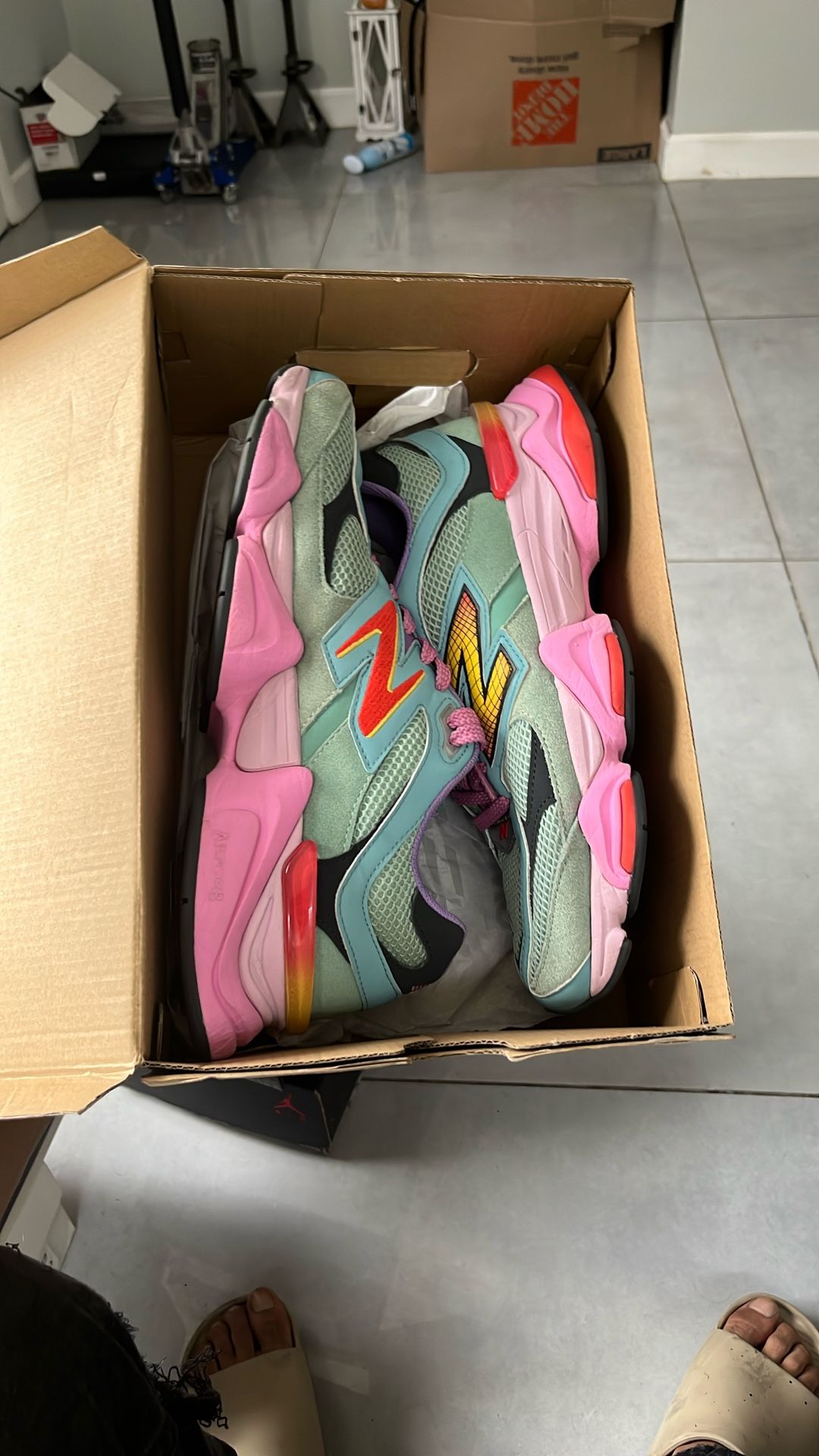 New Balance 1906R – Multi-Color / Pink–Green – Size 10.5 (Great Condition)