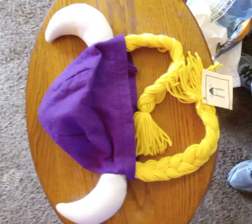 Minnesota Viking Helga Hat With Braids