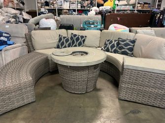 Costco wicked patio sitting set with fire pit table