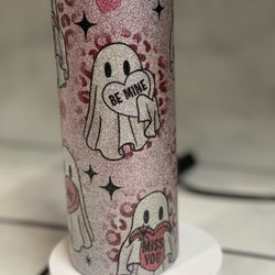 Valentines Day Glitter Tumbler 