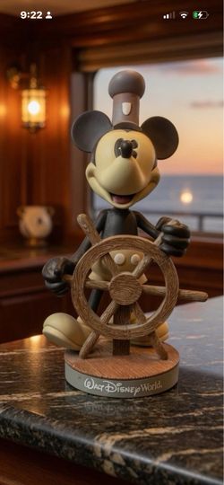 : Disney Mickey Mouse Captain Steering Wheel Figurine – Walt Disney World Collectible
