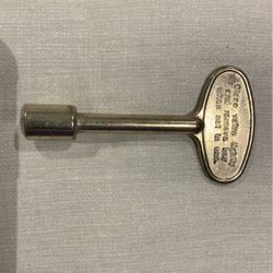 Vintage 1/4" Blue Flame log lighter key For Gas Fireplace