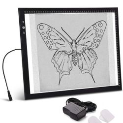HSK A3 Artist tracing Light Box Copy Table, 12V1A Adapter Power Dimmerable 6000 Lux Lock Button Artcraft Light Pad for Tatto Drawing, Sketching, Anima