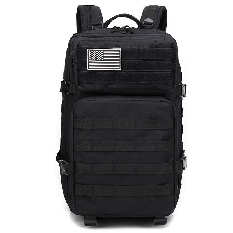 Black Tactical Backpack 45L