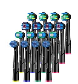 Aoxgao Replacement Heads Compatible With Oral B Electric Toothbrush, 16 Pcs Toothbrush Heads For Oral-B Braun Refill Pro 1000 2000 3000 500 Vitality G