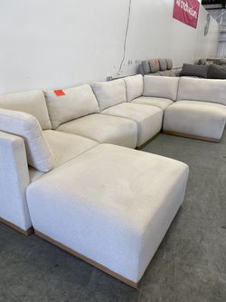 Beige  sectional modular