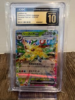 Pokemon leafeon japanese cgc pristine 10