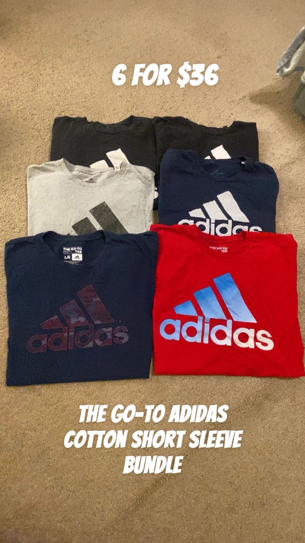 Go-to Adidas Cotton Short Sleeve Bundle 