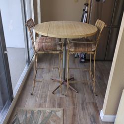 High Top Table And 2 Chairs