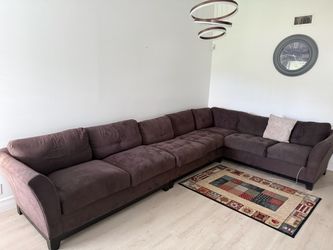 Large Microfiber L-Shaped Sectional Sofa – Seats 6+