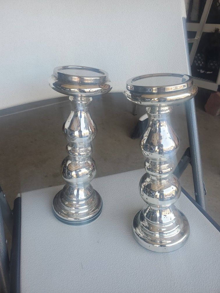 Silver Chandelier Stands