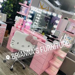 Pink VANITY WITH MIRROR New FINANCING