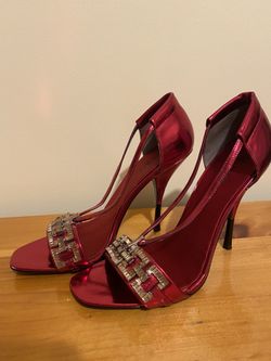 Marciano dark red Jewel detailed heels/ shoes , size 7M