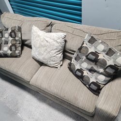 BEIGE SOFA AND LOVESEAT SET
