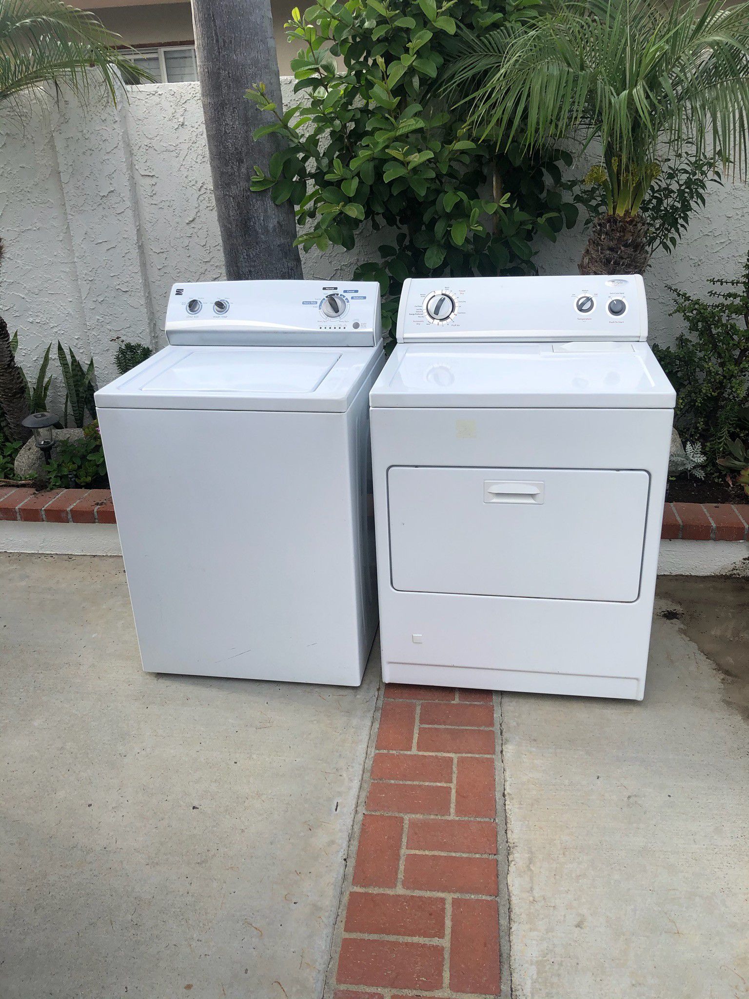 Kenmore washer and gas whirpool dryer