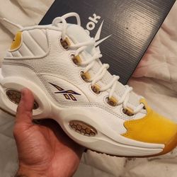 Reebok Question Mid Yellow Toe