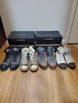Five  Converse Chuck Men's 8, Woman's 10, 