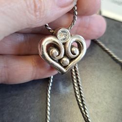 Brighton Alcazar Heart Badge Clip Necklace/ Lanyard