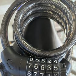 4ft cable bike lock with 5 digit combination